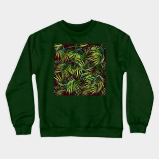 Colorful Tropical Fronds Crewneck Sweatshirt